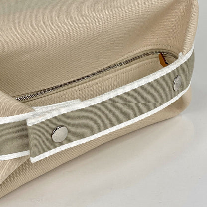 Hermes Bride-A-Brac GM Pouch Logo Handbag Cotton Beige — view 6