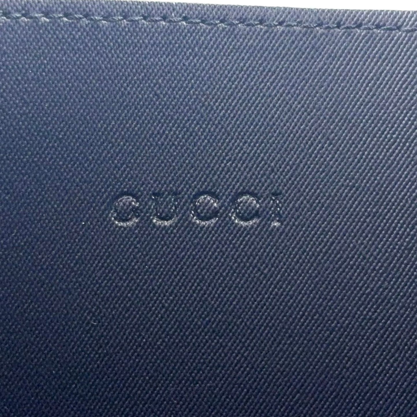 Gucci GG Blue Mus Reversible Leather Navy Beige Tote Bag — view 5