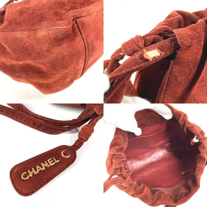 Chanel Shoulder Bag Logo Drawstring Suede — view 7