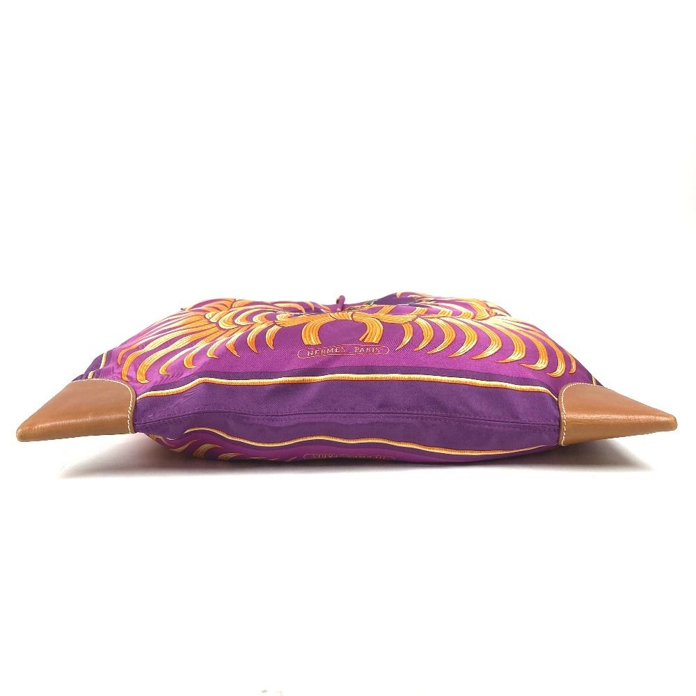 Hermes Shoulder Bag Silk City MM Purple — view 6
