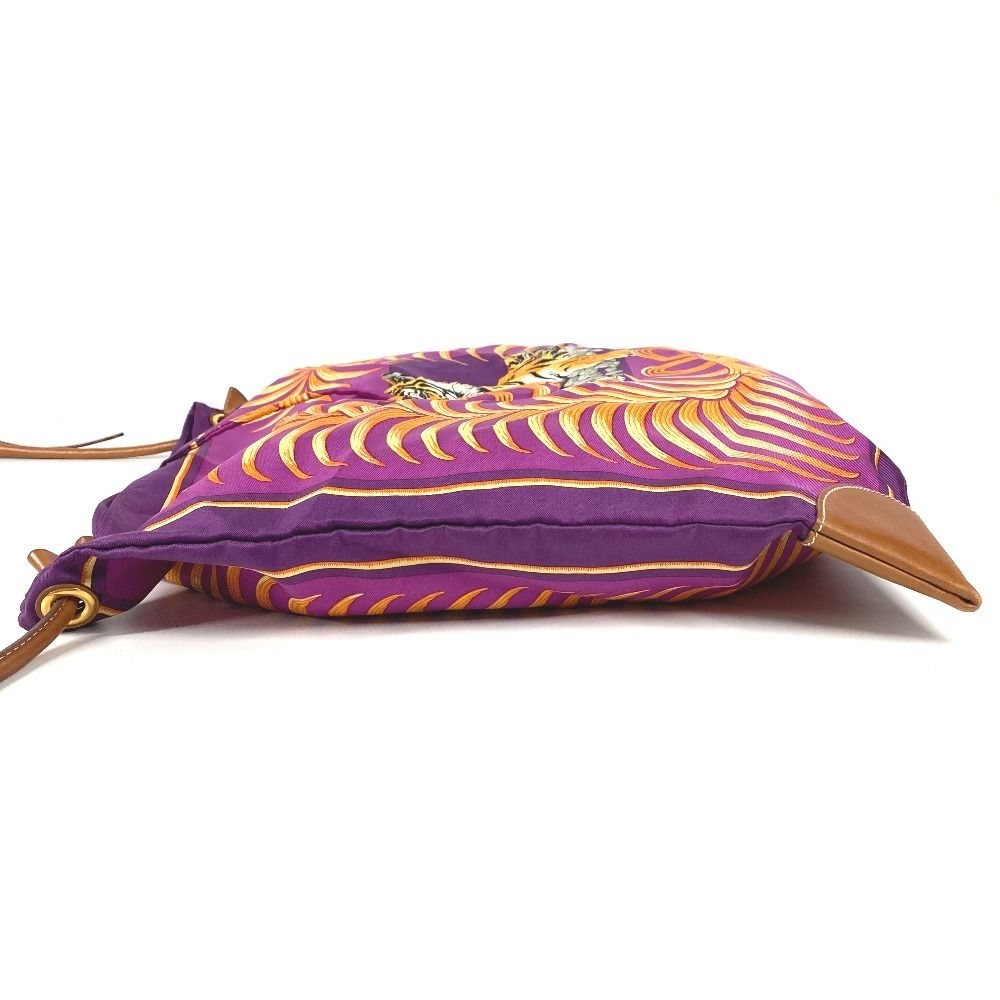 Hermes Shoulder Bag Silk City MM Purple — view 5