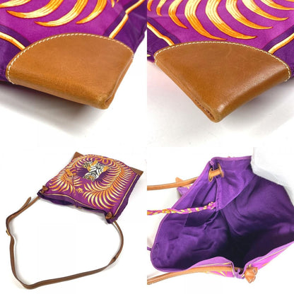 Hermes Shoulder Bag Silk City MM Purple — view 7