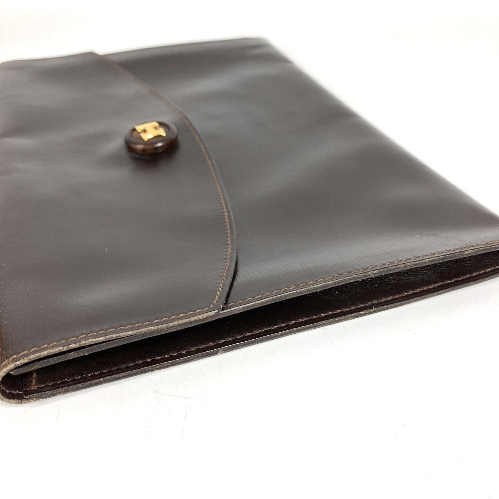 Hermes Second Bag Pochette Trio Leather Brown — view 3