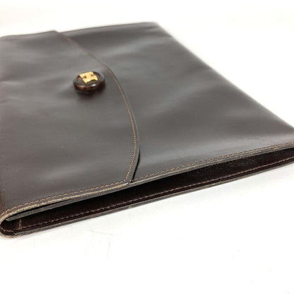 Hermes Second Bag Pochette Trio Leather Brown — view 3