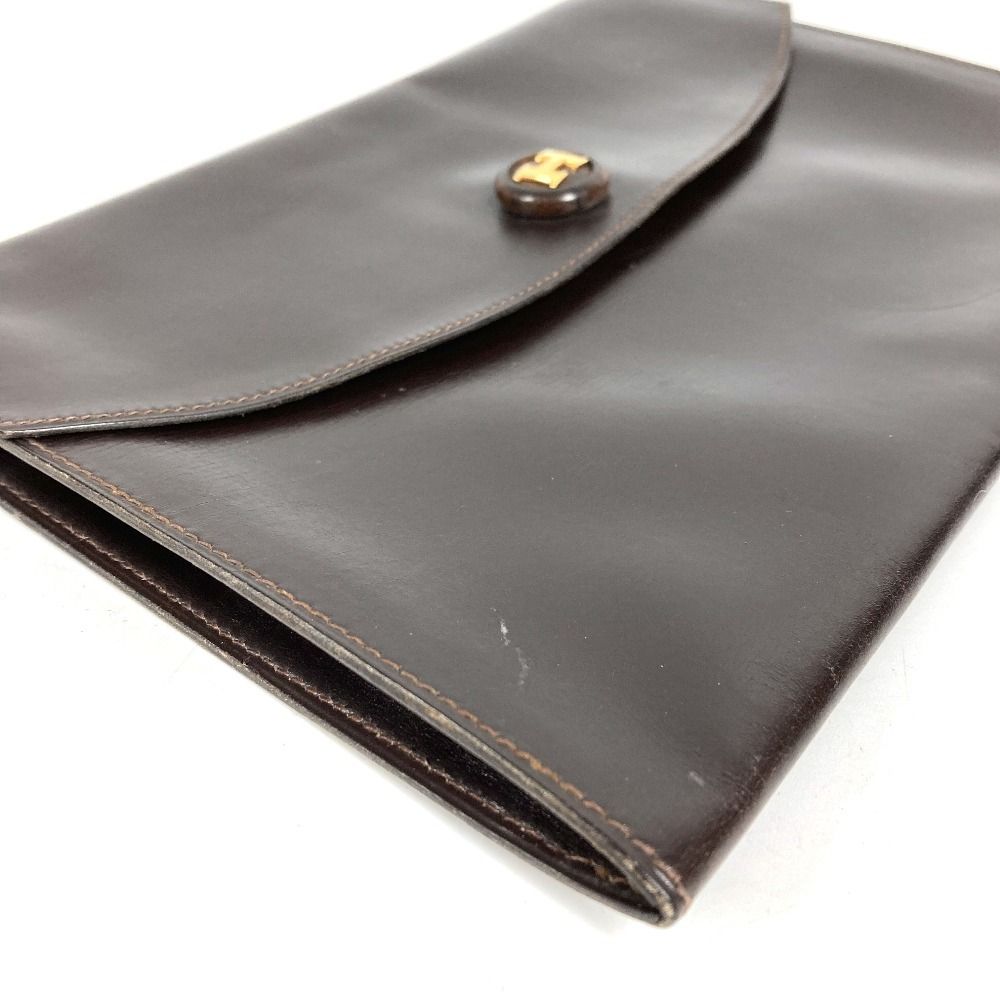 Hermes Second Bag Pochette Trio Leather Brown — view 4