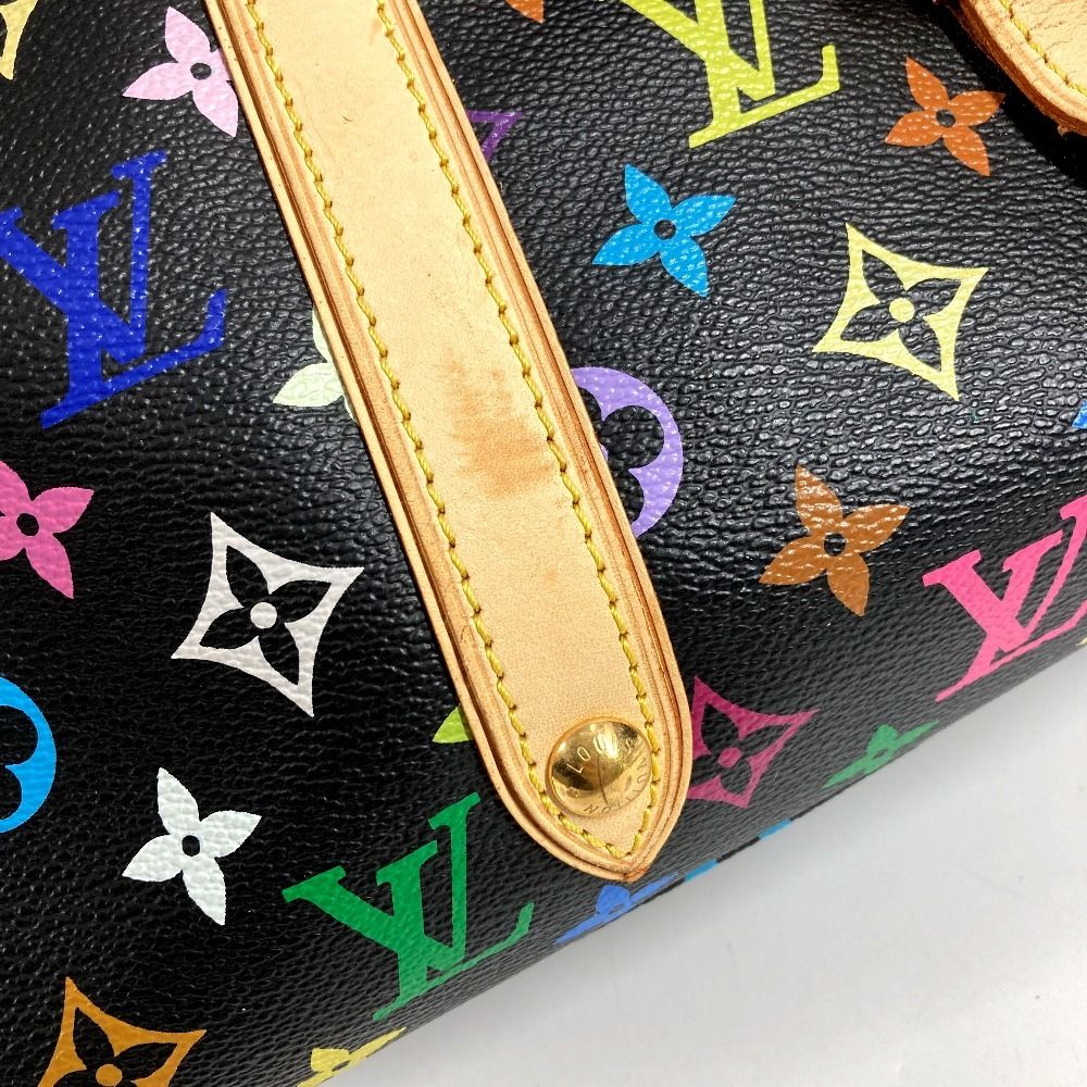 Louis Vuitton Shoulder Bag Aurelia MM Monogram Multicolor Canvas Black — view 6