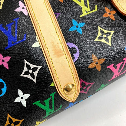 Louis Vuitton Shoulder Bag Aurelia MM Monogram Multicolor Canvas Black — view 6