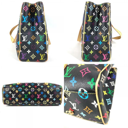 Louis Vuitton Shoulder Bag Aurelia MM Monogram Multicolor Canvas Black — view 8