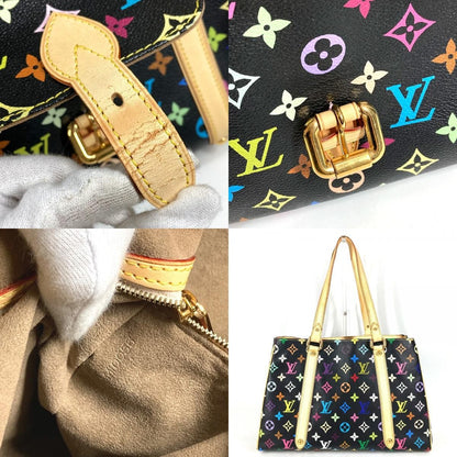 Louis Vuitton Shoulder Bag Aurelia MM Monogram Multicolor Canvas Black — view 7