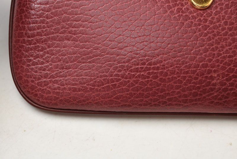 Cartier Coin Case Card Pouch Vintage Must with Bordeaux Chain — view 4