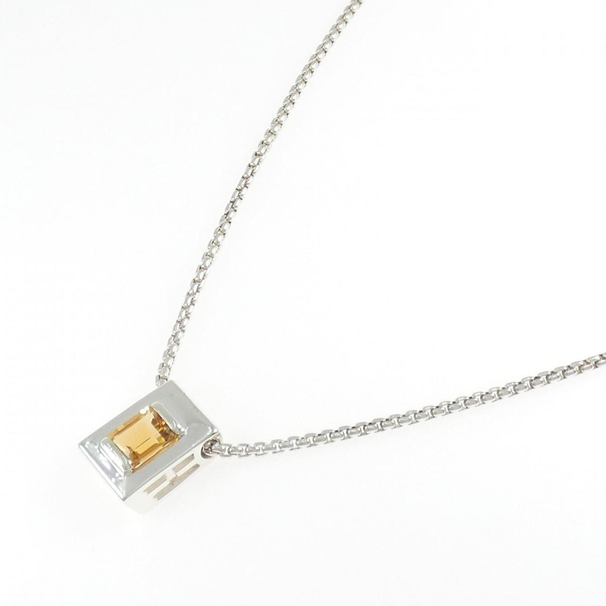 Hermes Citrine Necklace Beige — view 2