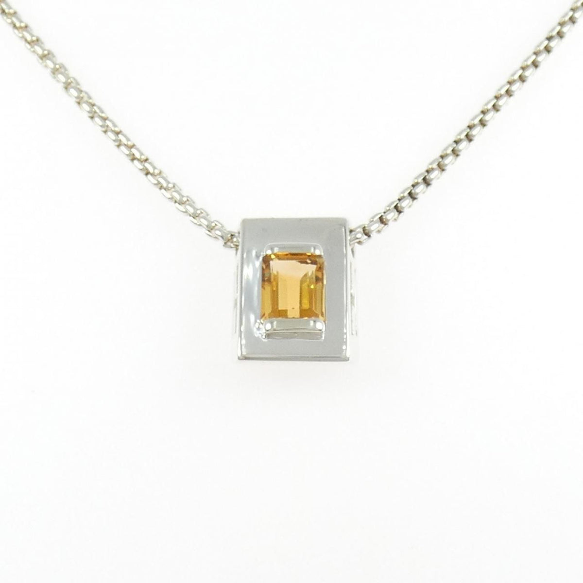Hermes Citrine Necklace Beige