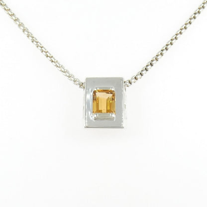 Hermes Citrine Necklace Beige