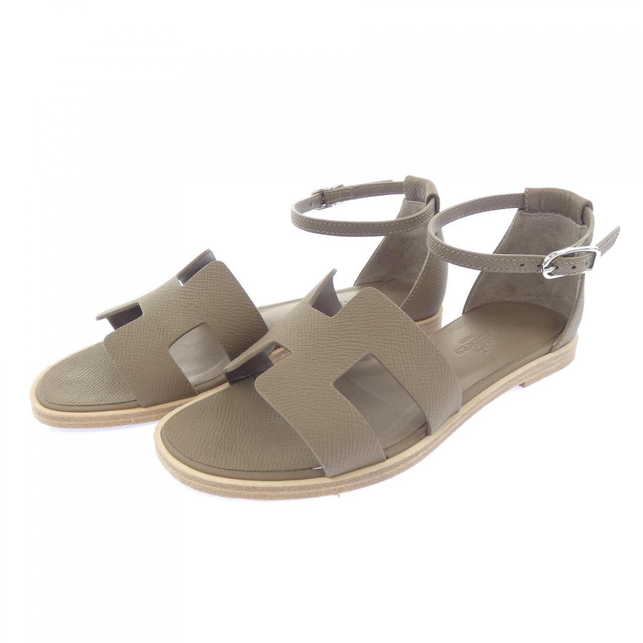 Hermes Santorini Sandals Khaki — view 3