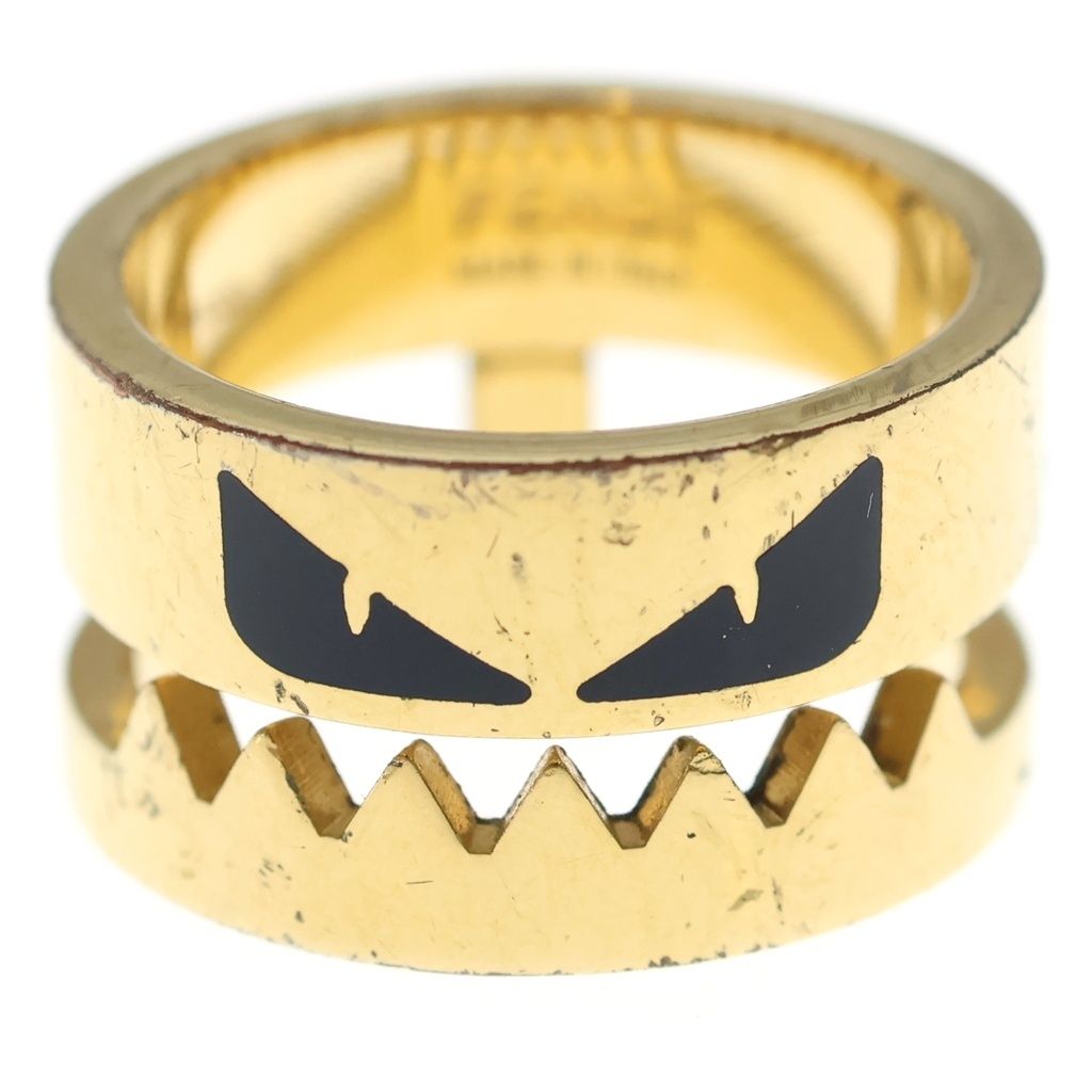 Fendi Anello Occhi Bugs Metallo Ochi Ring Gold
