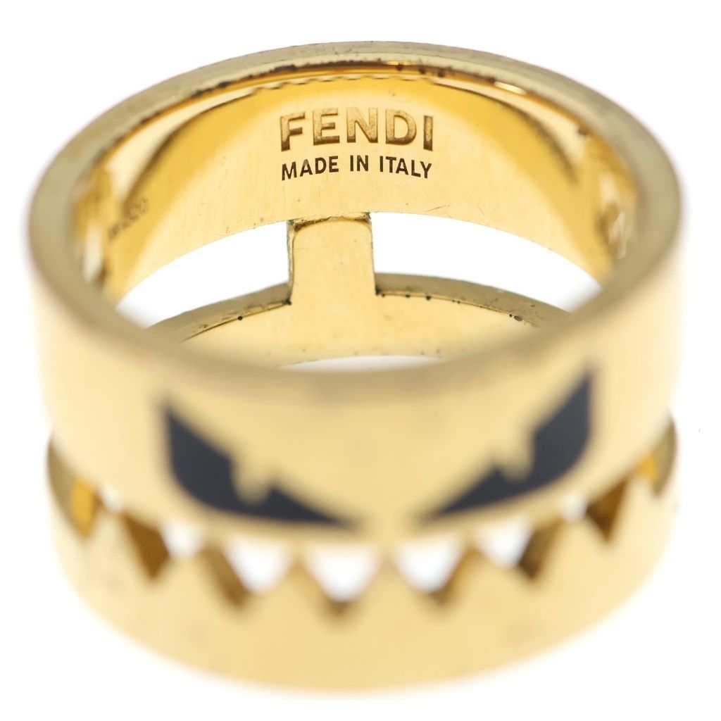 Fendi Anello Occhi Bugs Metallo Ochi Ring Gold — view 5