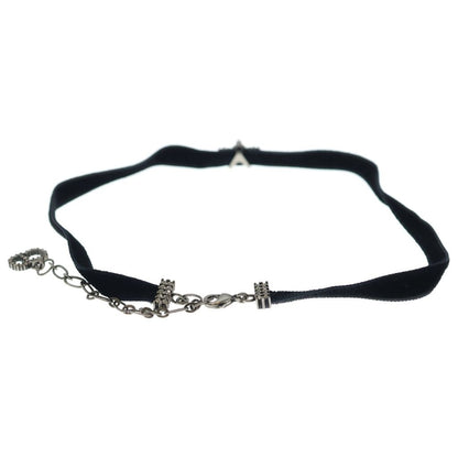 Dior CD Star Rhinestone Velvet Bracelet Black Silver — view 2