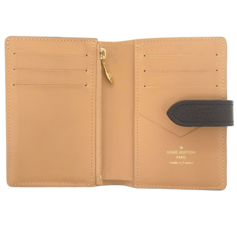 Louis Vuitton LV Vertical Wallet Compact Taurillon Leather Black Bifold — view 4