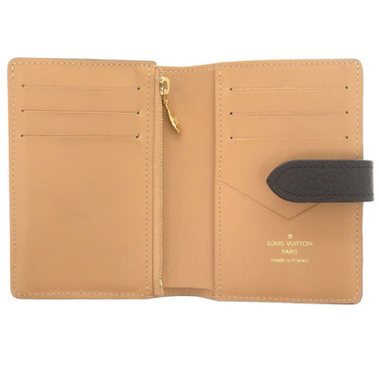 Louis Vuitton LV Vertical Wallet Compact Taurillon Leather Black Bifold — view 4