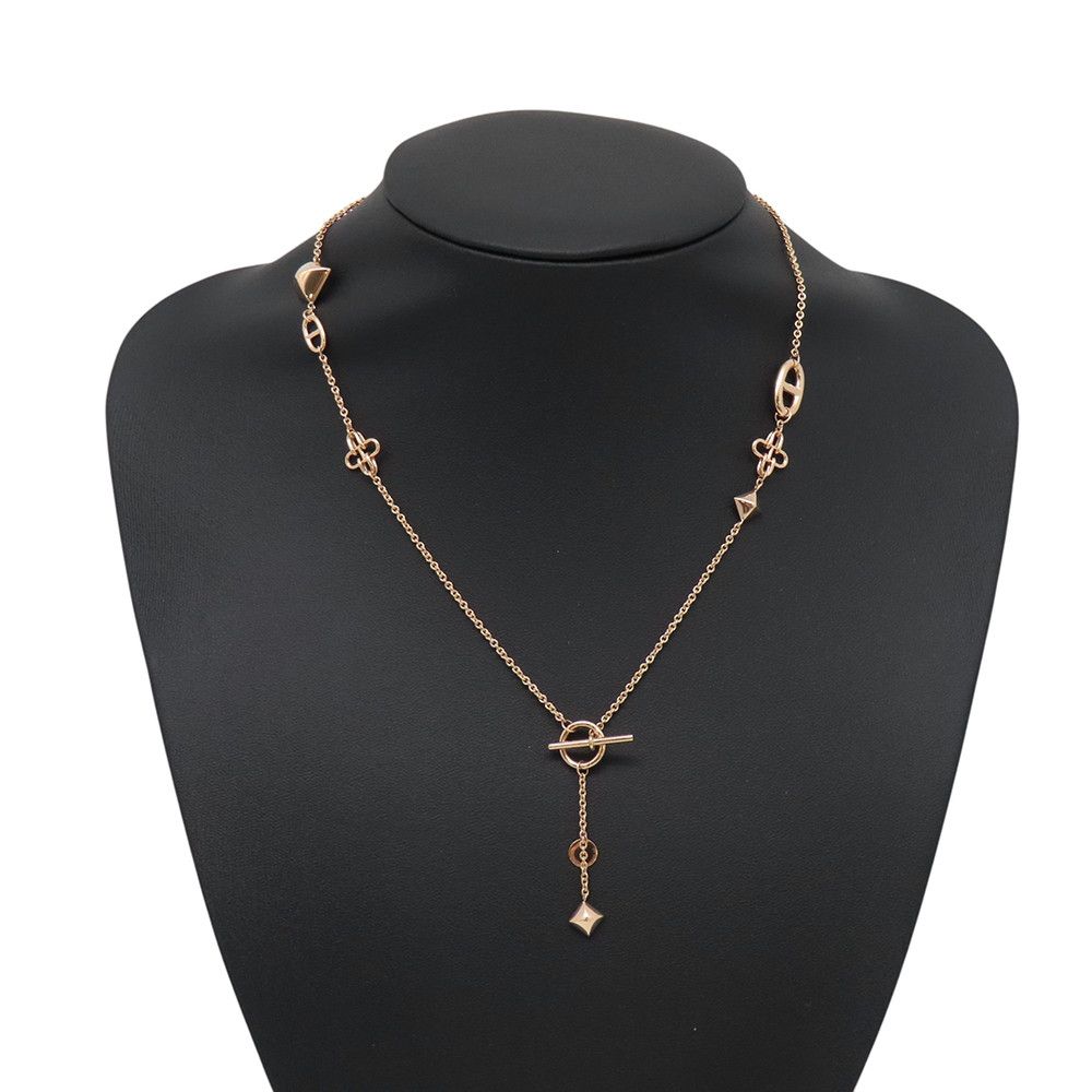 Hermes Necklace Ronde Multi LG 18K Pink Gold — view 6