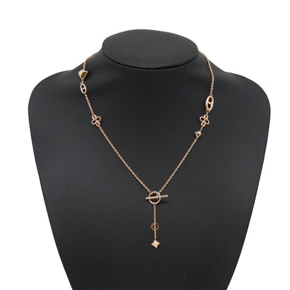 Hermes Necklace Ronde Multi LG 18K Pink Gold — view 6