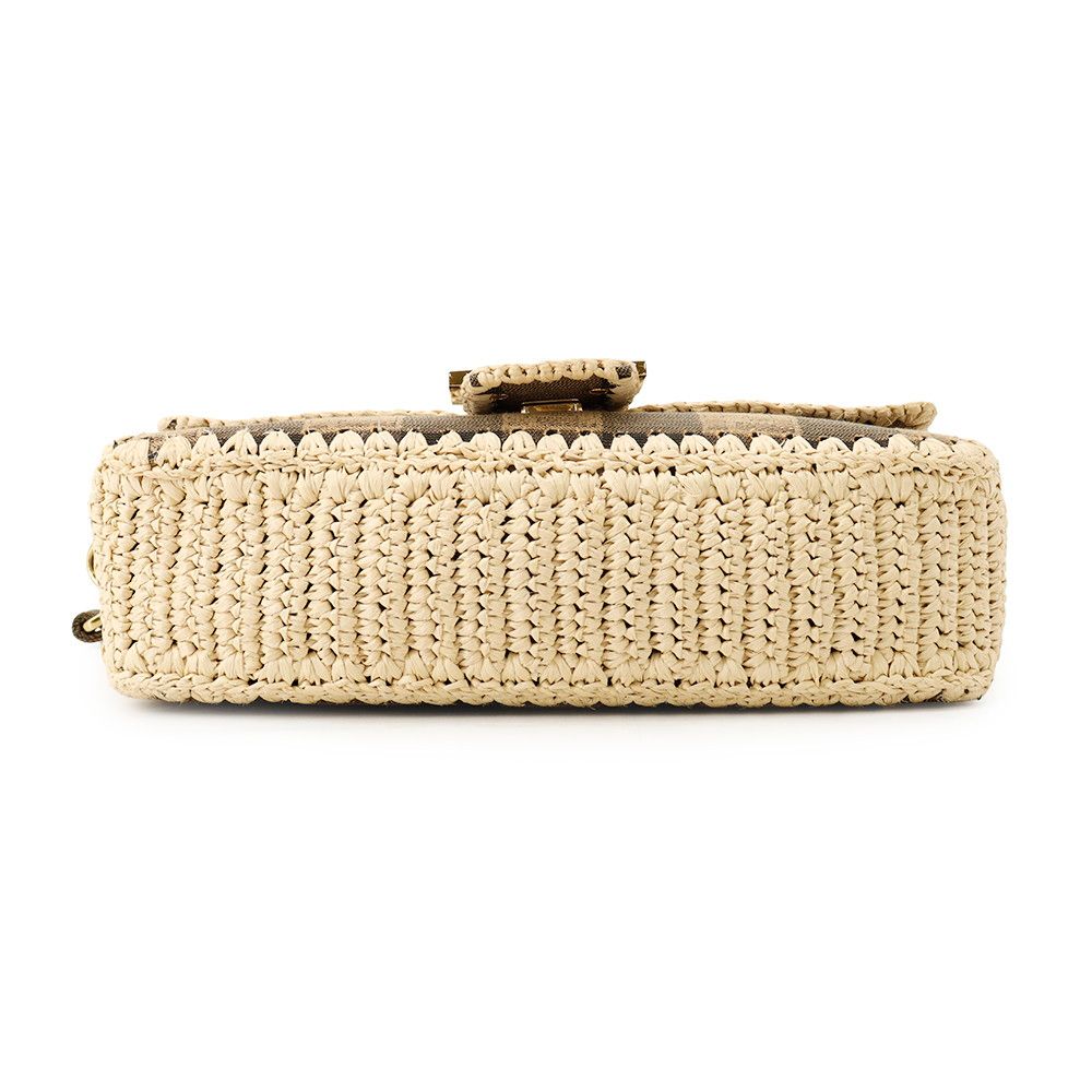 Fendi Handbag Mamma Bucket Raffia Canvas Bag Shoulder 2-Way — view 3