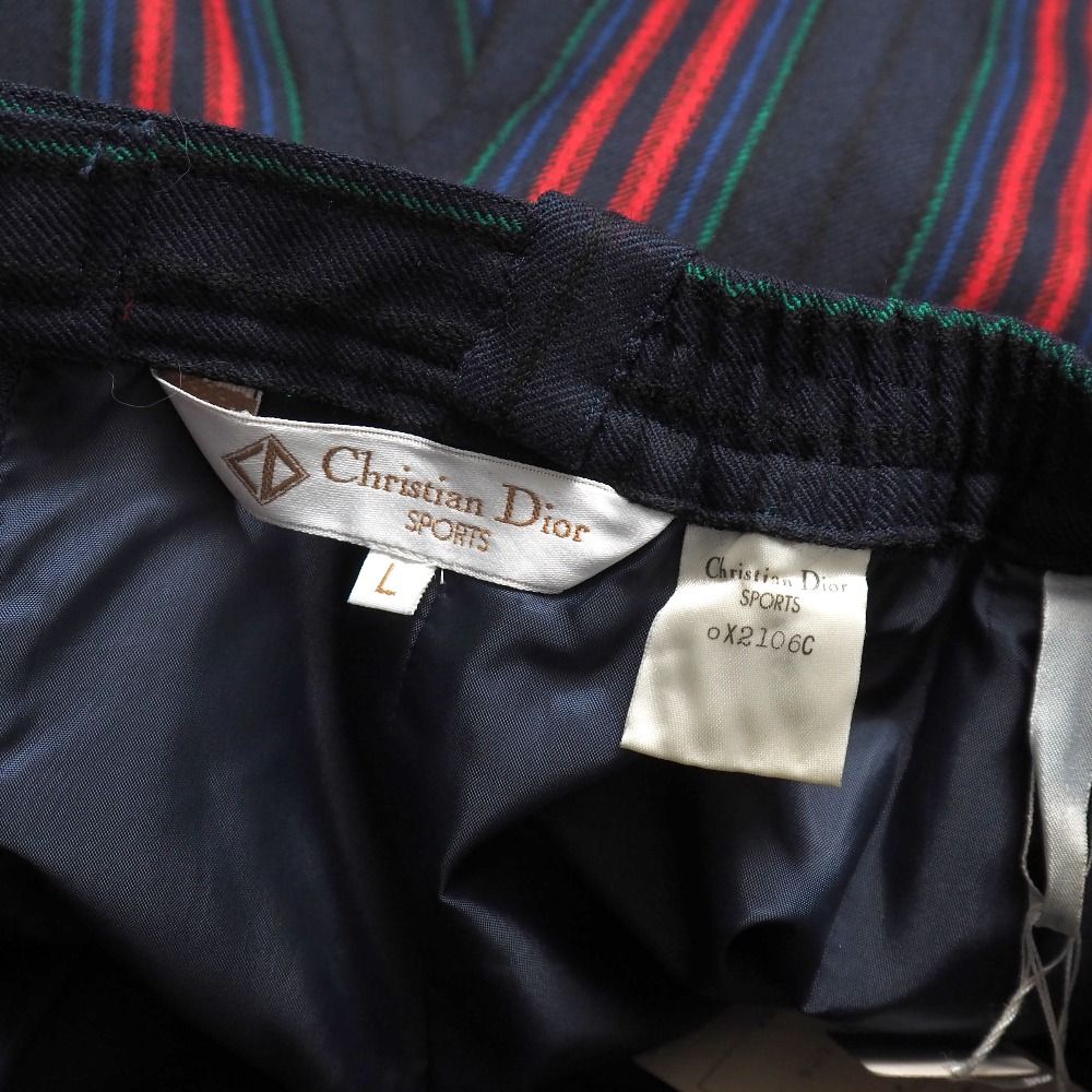 Dior Vintage Shorts L Striped Culottes Dead Stock — view 6