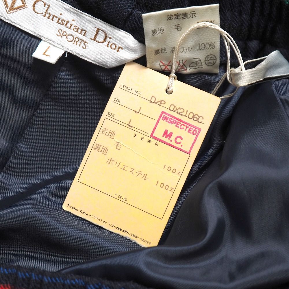 Dior Vintage Shorts L Striped Culottes Dead Stock — view 8