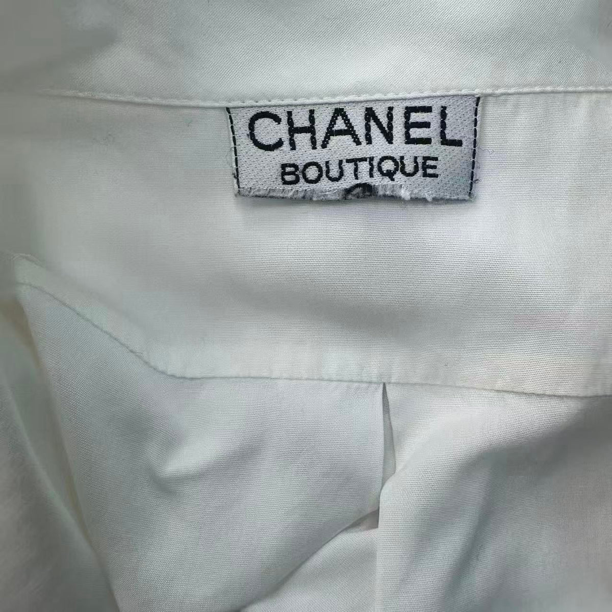 Chanel Blouse Shirt Gold Button Coco — view 4