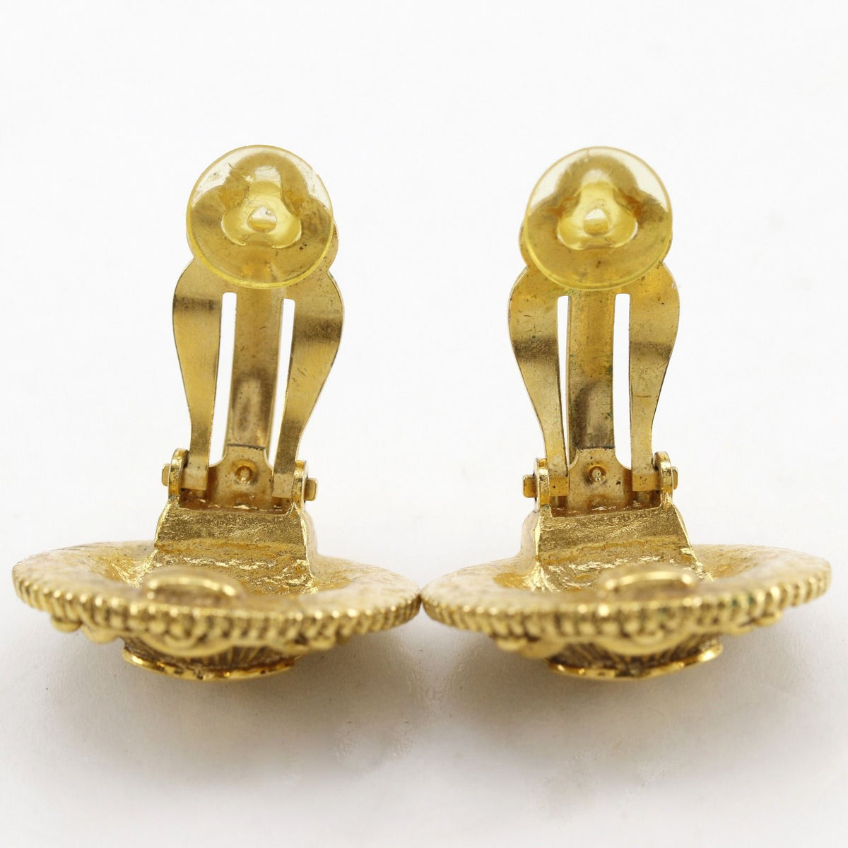 Chanel 97P CC Logo Vintage Gold Plated Earrings — view 5