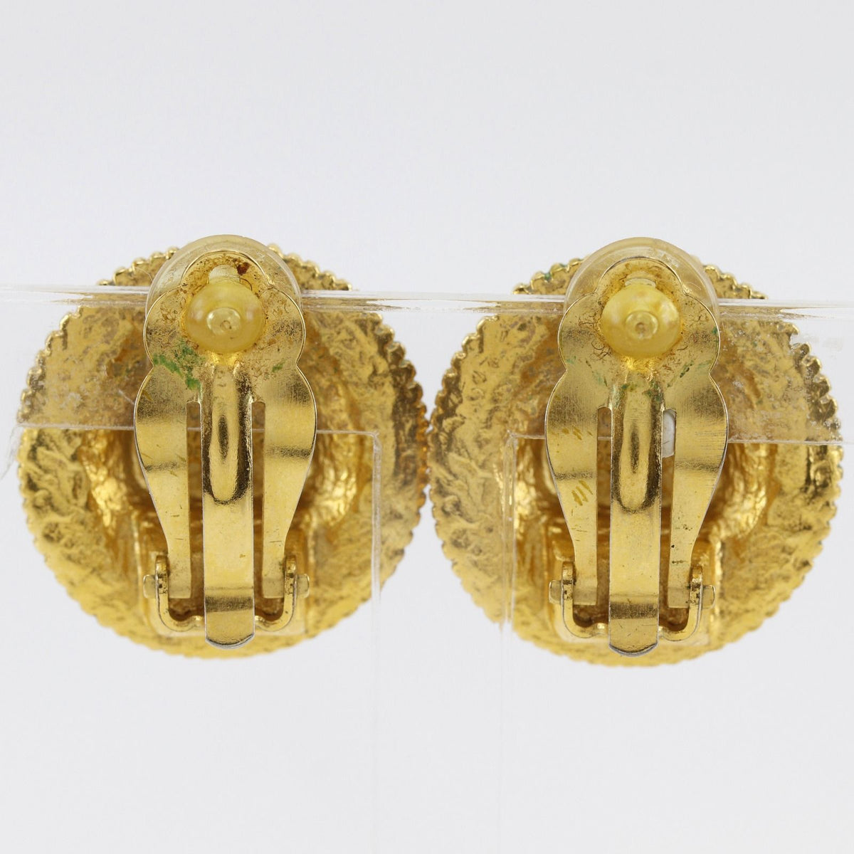 Chanel 97P CC Logo Vintage Gold Plated Earrings — view 3