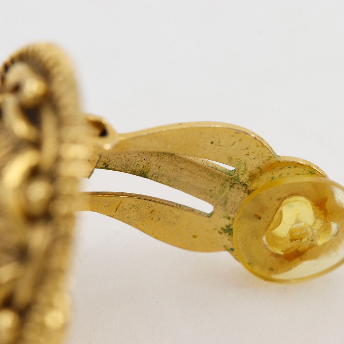 Chanel 97P CC Logo Vintage Gold Plated Earrings — view 7