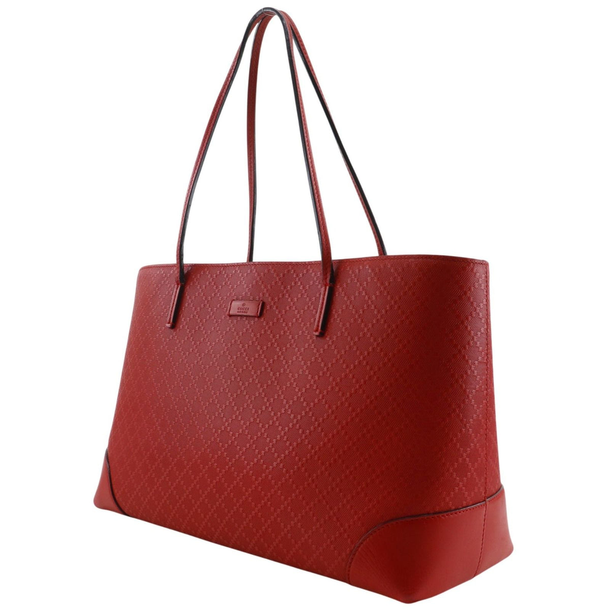 Gucci Diamante Leather Red Tote Bag — view 2
