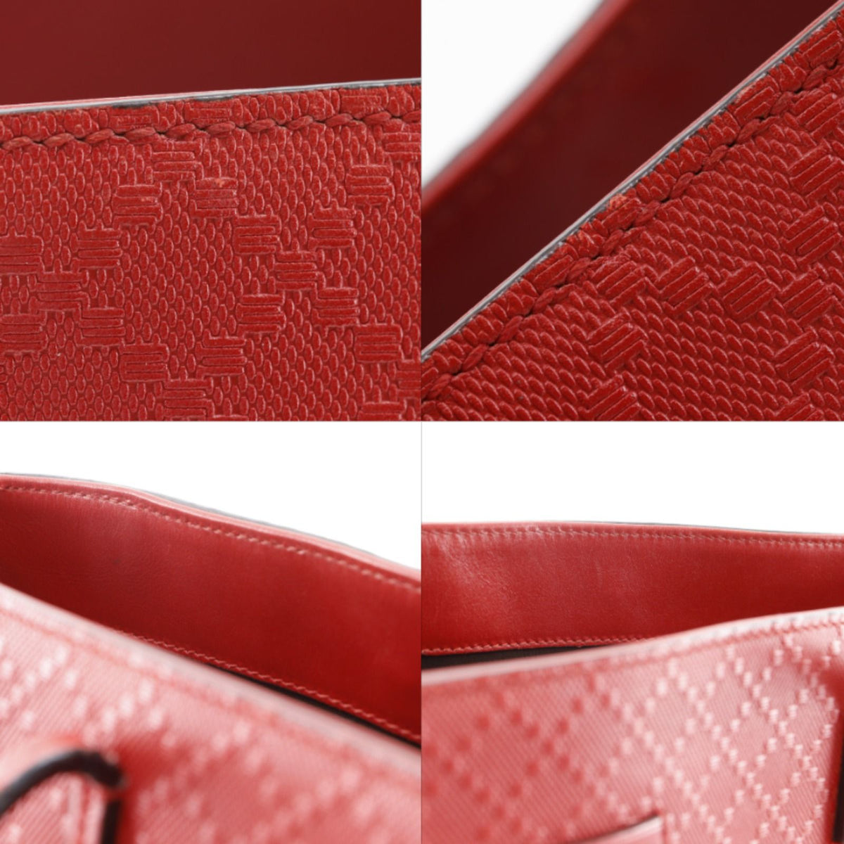Gucci Diamante Leather Red Tote Bag — view 8