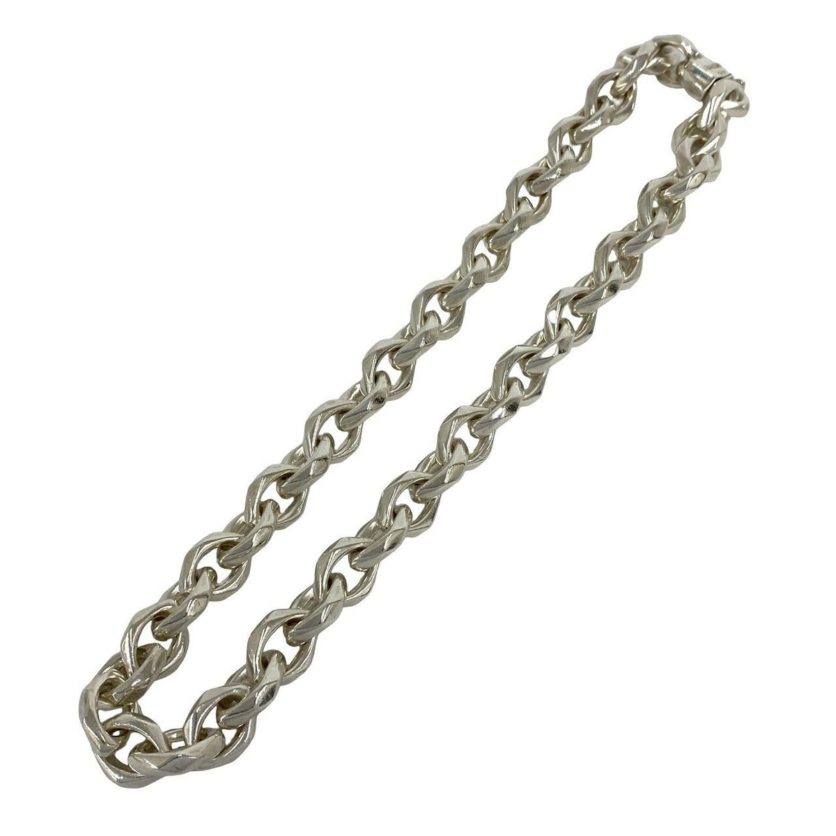 Hermes Vintage Chain Necklace 925 Sterling Silver — view 5