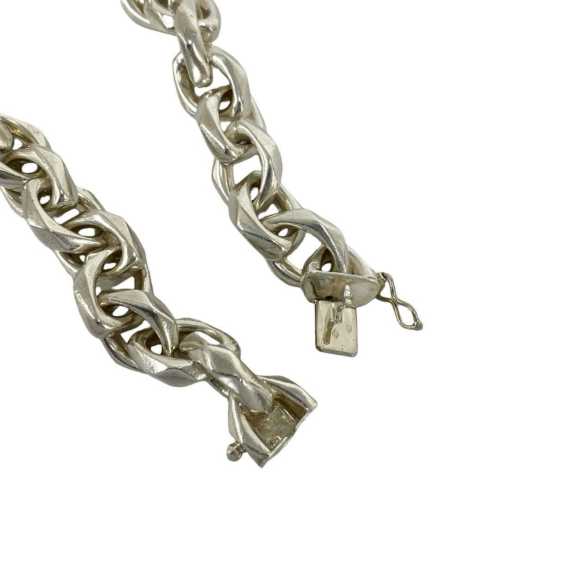 Hermes Vintage Chain Necklace 925 Sterling Silver — view 4