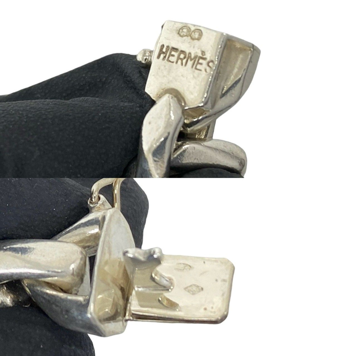 Hermes Vintage Chain Necklace 925 Sterling Silver — view 3