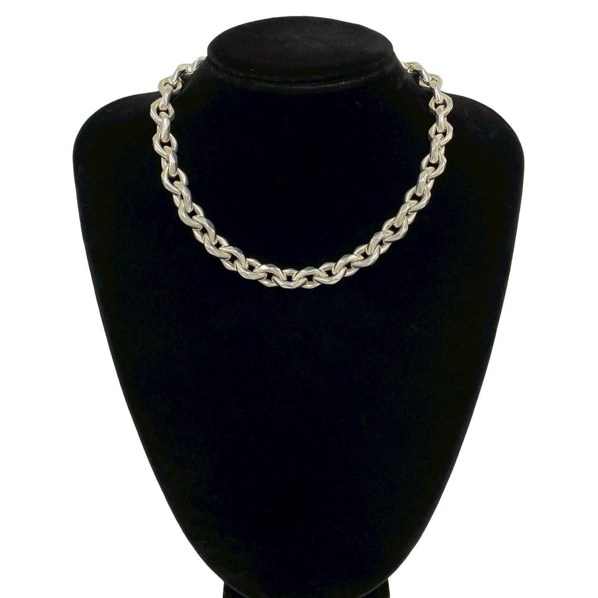 Hermes Vintage Chain Necklace 925 Sterling Silver — view 2