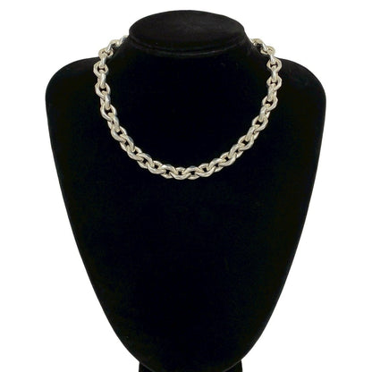 Hermes Vintage Chain Necklace 925 Sterling Silver — view 2