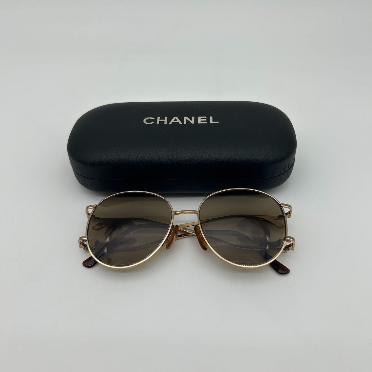 Chanel Sunglasses CC Logo Round Frame Eyewear