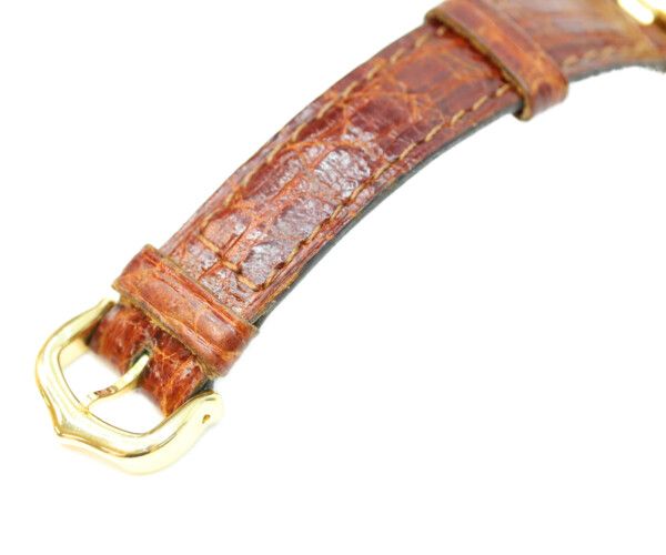 Cartier Must Vendeme Vermeil SM Ivory Roman Dial Leather Quartz — view 7
