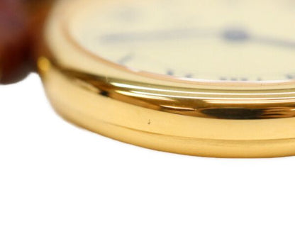 Cartier Must Vendeme Vermeil SM Ivory Roman Dial Leather Quartz — view 6