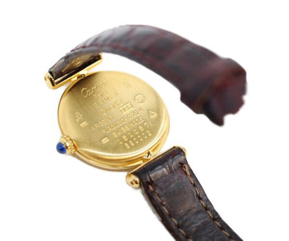 Cartier Must Colise Vermeil SM Ivory Roman Dial Quartz Leather — view 7