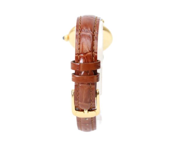 Cartier Must Colise Vermeil SM Ivory Roman Dial Quartz Leather — view 3
