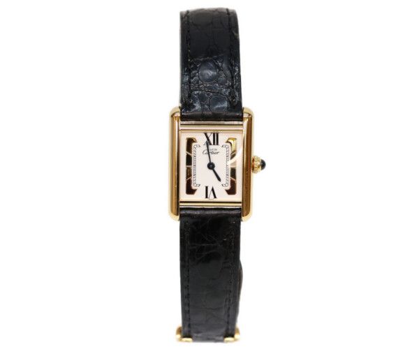 Cartier Trinity Dial Must Tank SM Vermeil Leather Quartz — view 2