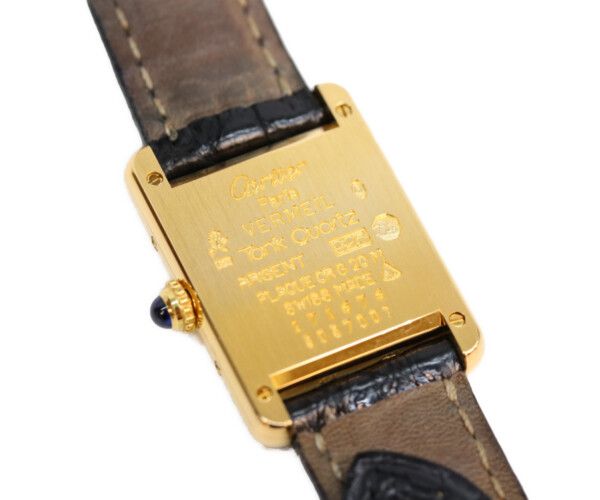 Cartier Trinity Dial Must Tank SM Vermeil Leather Quartz — view 6