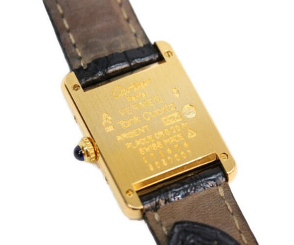 Cartier Trinity Dial Must Tank SM Vermeil Leather Quartz — view 6