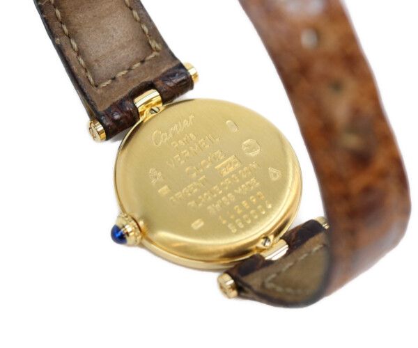 Cartier Must Vendeme Vermeil SM Ivory Circle Roman Dial — view 6