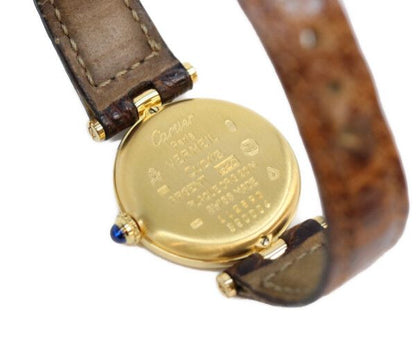 Cartier Must Vendeme Vermeil SM Ivory Circle Roman Dial — view 6