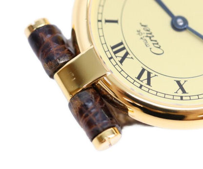 Cartier Must Vendeme Vermeil SM Ivory Circle Roman Dial — view 5
